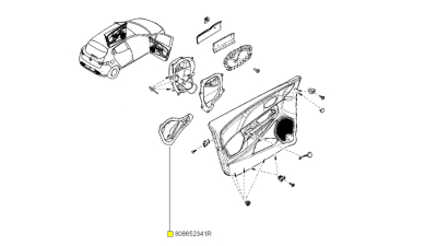 Capac Etansare Difuzor Panou Usa Interior Renault Clio 4 2012-2019 Partea Stanga
