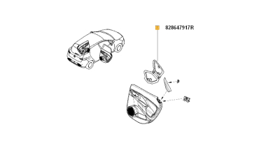 Capac Etansare Difuzor Usa Spate Partea Dreapta Renault Clio 4 2012-2019