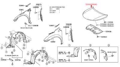 Capota Motor Toyota 5330105040