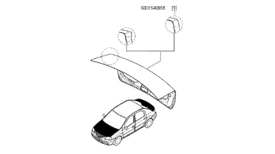 Capota Spate Dacia Logan 2004-2009 Berlina Fara Eleron Originala 6001548859