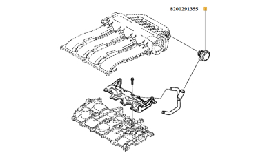 Captor Presiune Ventil Aerisire Carter Renault Clio 3, Grand Scenic 2, Megane 1, Megane 2, Scenic 2 Motor 2.0 ; 8200291355