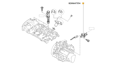 Senzori Impulsuri Arbore Cotit ; Captor Punct Mort Motor 1.6 16v Dacia Duster Logan Sandero Nissan Kubistar Opel Arena Renault Clio Espace Fluence Grand Kangoo Laguna Logan Megane Scenic Thalia ; 8200647554