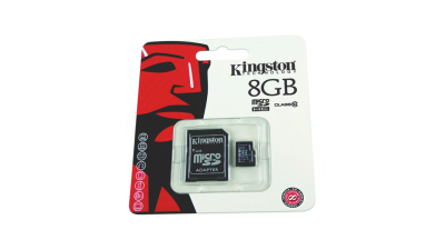 Card de memorie Kingston microSDHC 8GB Class 10 + Adaptor