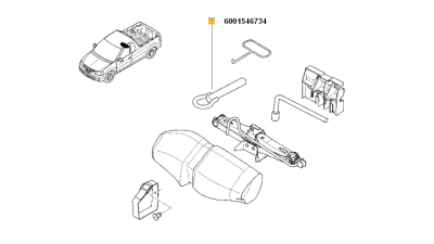 Carlig De Remorcare Fata, Cui M20 , Dacia Logan 2004-2012, Sandero 2008-2012 Renault Original 6001546734; Mazda 5 6 Cx7 Cx9 Suzuki Splash Opel Agila