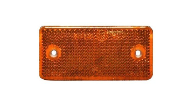 Catadioptru reflectorizant orange universal BestAutoVest partea dreapta/stanga , 89x40x6mm , dreptunghiular , distanta intre gauri 70mm, 1 buc.