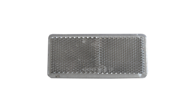 Catadioptru reflectorizant alb universal 89x40x6mm stg/dr cu banda dublu adeziva , 1 buc.