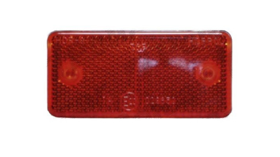 Catadioptru reflectorizant universal rosu BestAutoVest partea dreapta/stanga 89x40x6mm banda adeziva