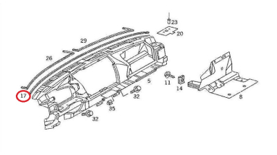 Cheder Bord Mercedes A9016890198