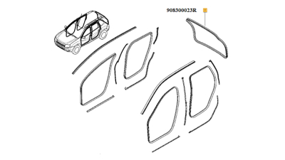 Cheder Hayon Dacia Duster 2010-2018; Original Oe 908300023r , Keder Capota Spate , Haion