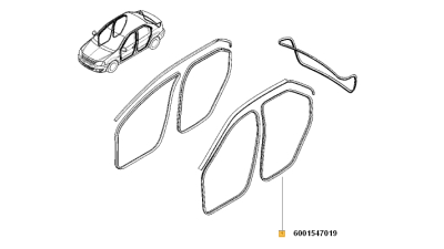 Cheder Usa Spate Stanga Dacia Logan Berlina 2004-2012; Cod 6001547019