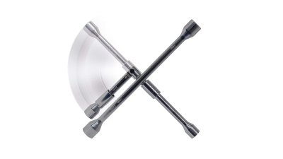 Cheie cruce pentru roti Carpoint pliabila cu 4 capete de 17-19-21-23 mm