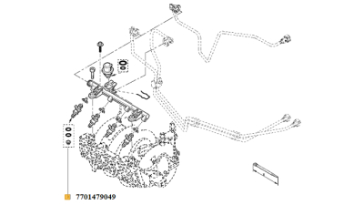 Colectie Reparatie Garnituri Injector Renault DACIA LOGAN II, LOGAN MCV II, SANDERO II; NISSAN MICRA V; OPEL ADAM, AMPERA, ASTRA J, ASTRA J GTC, CASCADA motor 0.9-1.4LPG; CHEVROLET AVEO, CRUZE, ORLANDO, TRAX, VOLT;, 7701479049,  piesa originala OE