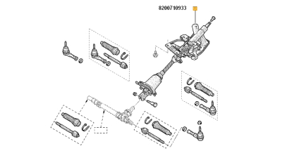 Coloana Directie Renault Clio II; Symbol 1998-2009; ax directie volan, 8200710933,  piesa originala OE