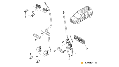 Maner Exterior Usa Batanta Dacia Logan Express / Mcv 1.4 1.5dci 1.6 2007-2012
