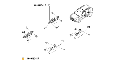 Maner Exterior Usa Fata Si Spate Partea Dreapta Dacia Duster 2010-2018