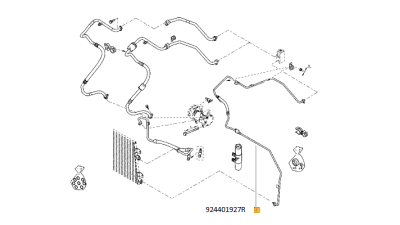 Conducta Ac Aer Conditionat Lunga Stg. Dacia Logan 1.5dci 2004-2012 , Sandero 1.5dci 2008-2012
