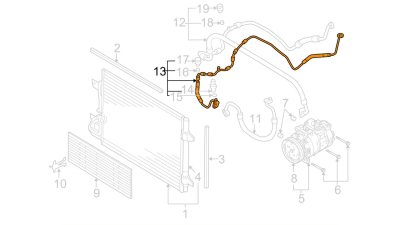 Conducta Clima Vw 1K0820741BD