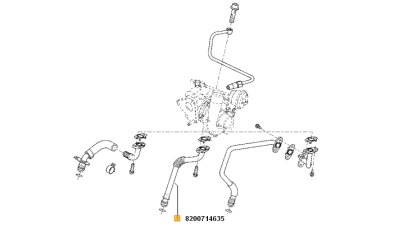 Conducta Retur Turbosuflanta Dacia Logan 2006-2012; Sandero 2008-2012; Motor 1.5dci, Euro 3