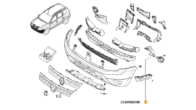 Convergent Bara Fata Stanga Dacia Duster 2010-2018 , Suport