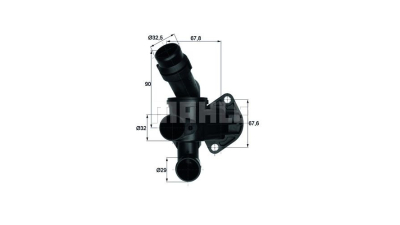 Corp termostat Mahle Audi A4 (B7), 2004-2007, A6/A6 Allroad (C6), 2004-2012, motor 2.0 TFSI, benzina, temp. deschidere [°C] 87 