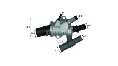 Corp termostat Mahle Fiat Doblo, 2000-2006, motor 1.9 JTD, 1.9 MultiJet, diesel, temp. deschidere [°C] 88 