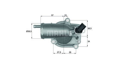 Corp termostat Mahle Mercedes Clasa C (W202), 1993-2001, motor 2.2 CDI, diesel, 3.6 R6, benzina, temp. deschidere [°C] 87 