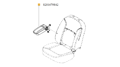 Cotiera scaun Dacia Logan 2 2016-2018, Sandero 10.2016-2020;, 8201679842,  piesa originala OE