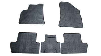 Set covorase auto din cauciuc Peugeot 3008 2009-08.2016, Peugeot 5008 2009-04.2017, Negru, Gledring, 5 buc.