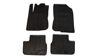 Set covorase auto din cauciuc Peugeot 208 2012-10.2019 (5 usi), Negru, Gledring, 4 buc.