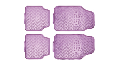 Covorase auto imitatie aluminiu Alu-Look Pinky, model universal 4buc
