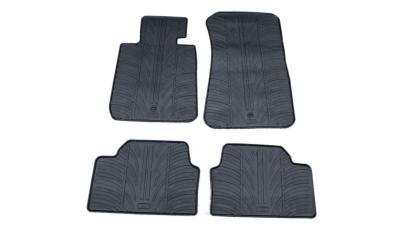Set covorase auto din cauciuc BMW Seria 1 (E87) 2004-2011, 3/5 usi 2004-2011, Negru, Gledring, 4 buc.