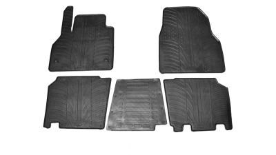 Set covorase auto din cauciuc Renault Kangoo/ Facelift (Passenger) 2008-02.2021, Mercedes Citan/ Facelift (Passenger) 2012-07.2021, Negru, Gledring,  5 buc.