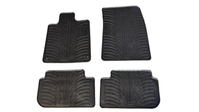 Set covorase auto din cauciuc Peugeot 407 2004-2011, Negru, Gledring, 4 buc.