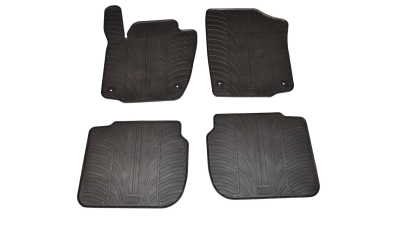 Set covorase auto din cauciuc Skoda Rapid 2012- (5 usi, Manual), Seat Toledo 4 2013-, Negru, Gledring, 4 buc.