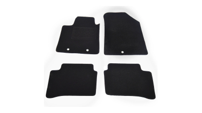 Covorase auto din mocheta Hyundai I10 08/2013- Negru, set de 4 bucati