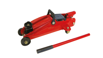 Cric hidraulic tip crocodil Carpoint 2000 kg pe roti cu deschidere maxima de 34.2 cm