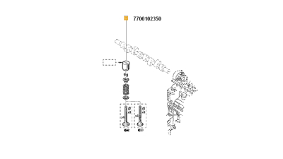 Culbutor Supapa Dacia Logan 2004-2019, Sandero 2008-2020, Duster 2010-, Dokker, Lodgy; motor 1.5 Dci (Grosime 7.575mm) Renault Clio Kangoo Megane, 7700102350,  piesa originala OE