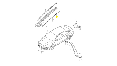 Culisa Parbriz Dreapta Vw 4F0845454