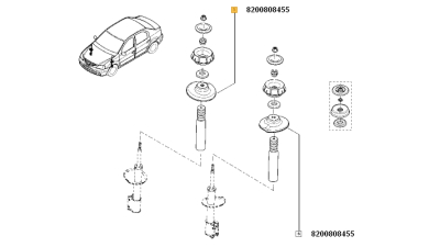 Cupa Superioara Arc Fata Dacia Logansandero, Duster, Renault Clio Kangoo Thalia