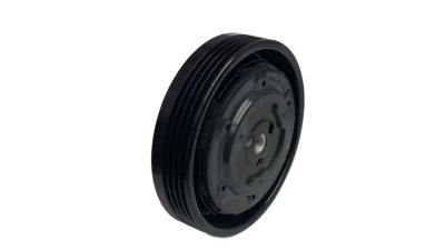 Cupla magnetica ambreiaj compresor A/C 4 caneluri, diam 100 mm BMW Seria 5 E60/E61 2003-2010 motor 525d, 520i, 535d; 530d, 530i; Seria 7 E65/E66; 2002-2008 motor 730i, 730d, tip Denso 7SEU17C, rulment 35x52x12 mm, 