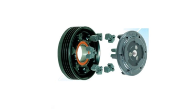 Cupla magnetica ambreiaj compresor A/C diametru 110 mm cu 4 caneluri, tip Denso 7SEU17C pentru BMW Seria 5 E60/E61 2003-2010 motor 2, 0d, Seria 7 E65/E66 2002-2008 motor 4, 4 d, rulment 35x52x12 mm, 