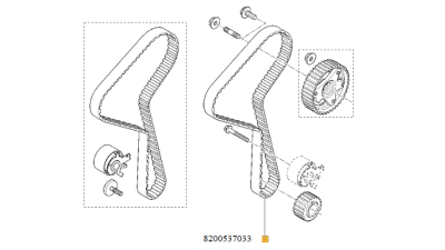 Curea Distributie 123 Dinti DACIA DUSTER, LOGAN, LODGY, SANDERO; RENAULT CLIO II, III, FLUENCE, KANGOO, LAGUNA III, MEGAME II, III, MODUS, SCENIC III 1.5dCi 06.01-, 8200537033,  piesa originala OE
