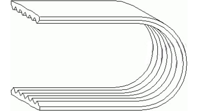 Curea transmisie Audi 80 Jumper Fiat Ducato Punto Ford Fiesta Opel Corsa Vw Polo Topran 6PK1180