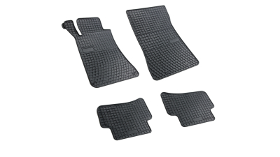 Set covorase auto din cauciuc Mercedes Clasa C W203 2000-2007, presuri BestAutoVest, negre, 4 buc.