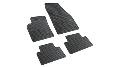Set covorase auto din cauciuc Volvo S40 2 2004-2012 V50 2004-2012 C30 2006-2012, presuri BestAutoVest, negre, 4 buc.