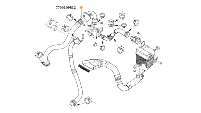 Debitmetru Aer NISSAN PRIMASTAR, PRIMERA; OPEL MOVANO, VIVARO A; RENAULT CLIO II, ESPACE III, GRAND SCENIC II, KANGOO, LAGUNA I, MASTER II, MEGANE I motor 1.5D-2.5D, 7700109812,  piesa originala OE