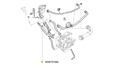 Decantor Ulei Renault Laguna 2 2001-2007, separator ulei, 8200707066,  piesa originala OE