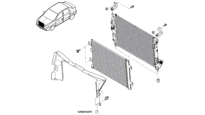 Deflector Radiator Racire Motor Dacia Logan 2004-2012 ; Sandero 2008-2012 Motor 1.4 1.6