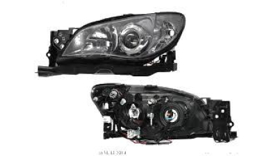 Far Subaru Impreza 09.2007-12.2012 DEPO partea Stanga electric fara motoras tip bec H7+HB3, culoare rama negru