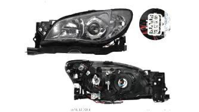 Far Subaru Impreza 09.2007-12.2012 DEPO partea Dreapta electric fara motoras tip bec H7+HB3, culoare rama negru